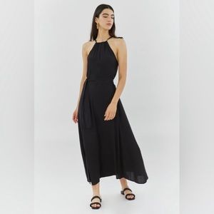 Silk and Salt Bouquet Maxi Dress - Solid Black